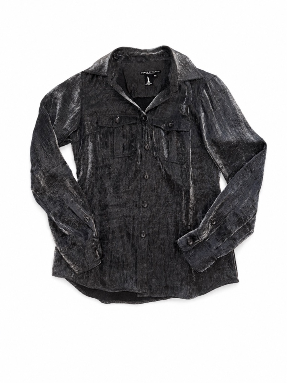 Peace of Cloth Iridescent Button-Up Blouse